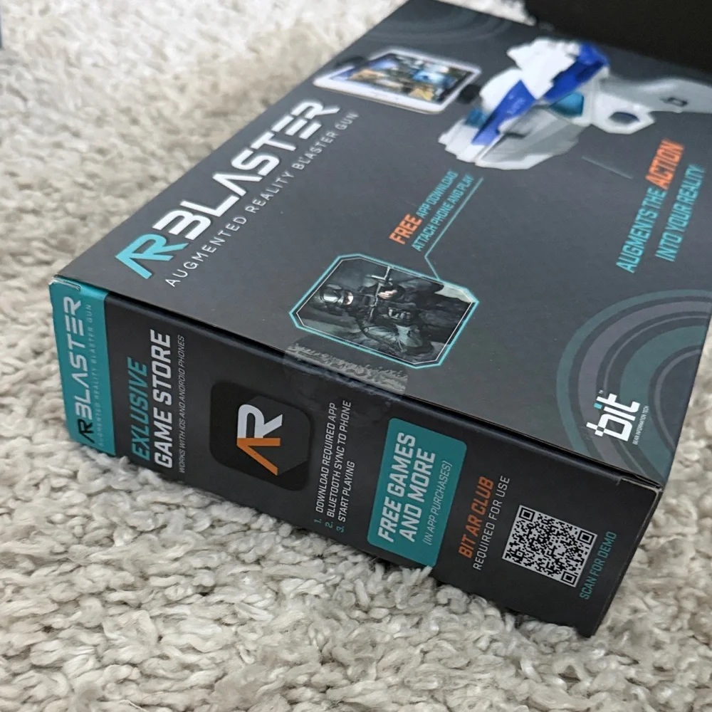 VR Blaster Augmented Reality Blaster Gun - White and Blue